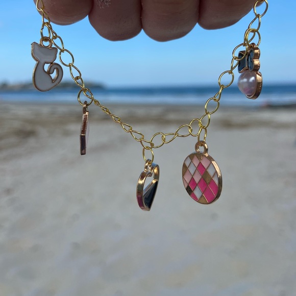 Gold Charm Bracelet - Handmade - Picture 5 of 6